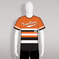 X19 Orange Black White Custom Mesh Baseball Jerseys Crew Neck