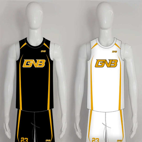 BSKZ4 Black and White Men's Women's Custom Basketball Reversible Jerseys