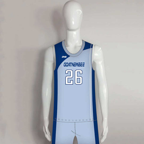 BSKX21 Blue Sublimated Custom Made Basketball Jerseys and Shorts