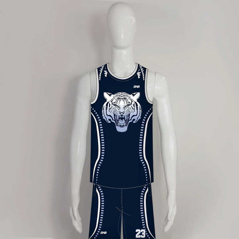 BSKZ2 Angry Tiger Navy Custom Adult & Youth Basketball Uniforms