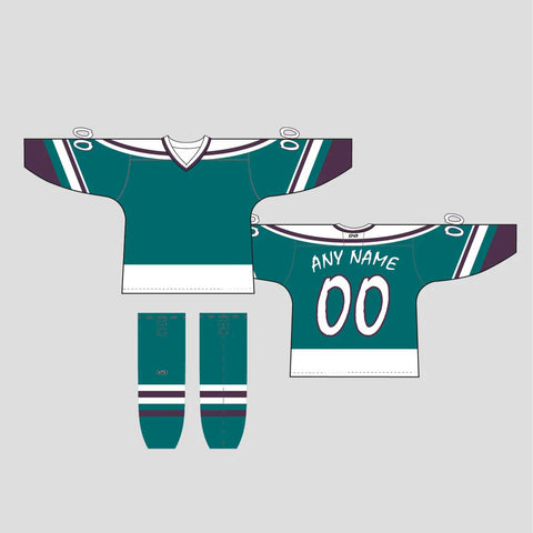 C18 Sublimated Custom Team Hockey Jerseys Socks