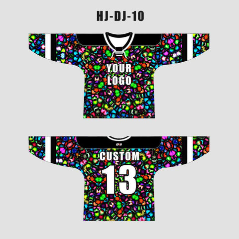 Colorful Abstract Art Custom EDM Merch Hockey/Basketball/Baseball Jerseys