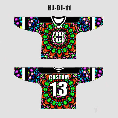 Colorful Abstract Kaleidoscope Custom EDM Merch Hockey/Basketball/Baseball Jerseys