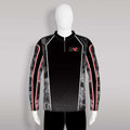 FJQ1 Black Sublimated Personalized 1/4 Zip Fishing Jerseys
