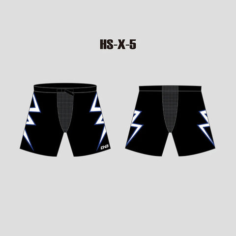 X5 Black and Lightning Sublimated Custom Ice Hockey Shells