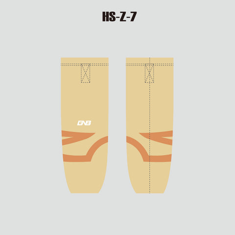 HSZ7 Light Yellow Custom Polyester Dry Fit Hockey Socks