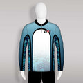 FJZ18 Blue Sublimated Custom Cool Fishing Shirts 1/4 Zip