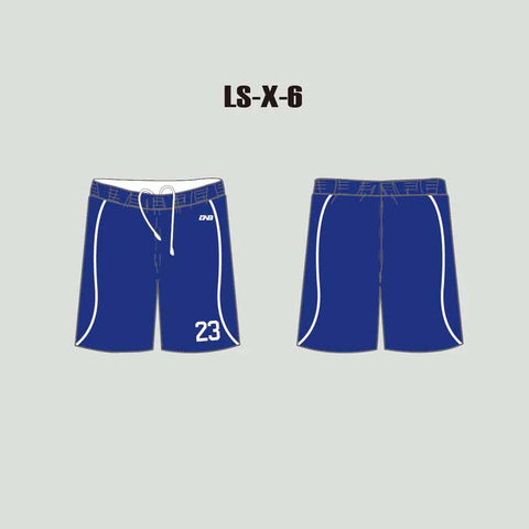 X6 Blue White Fine Line Custom Lacrosse Shorts Men's Women's