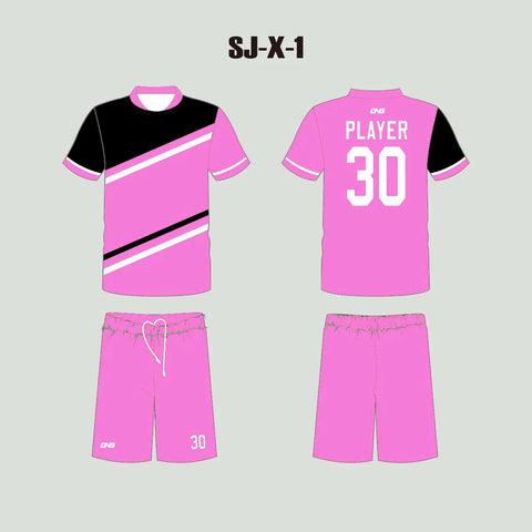 X1 Pink Men's and Women's Custom Soccer Jerseys and Shorts