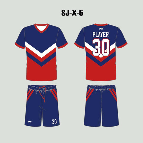 X5 Red Blue Custom Blank Soccer Jerseys For Youth and Adults
