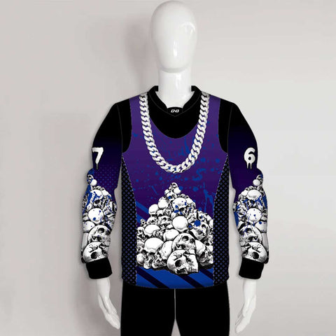 PJX13 Necklace and Skull Head Purple Black Custom Paintball Jerseys