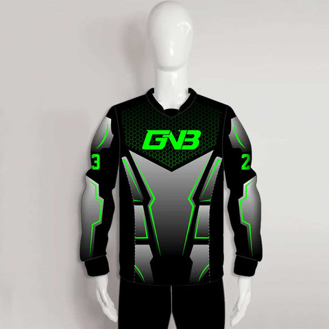PJX14 Armor Black Grey Green Custom Sublimated Paintball Jerseys