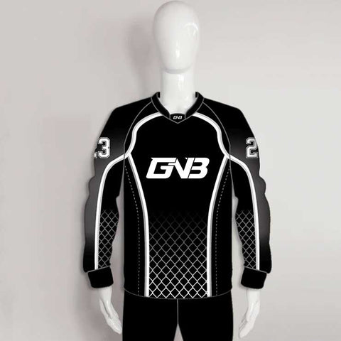PJX6 Steel Netting Custom Black and Grey Cool Paintball Jerseys