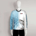 FJZ49 Blue Scale Striped Bass Fish Custom Fishing Jerseys Crewneck