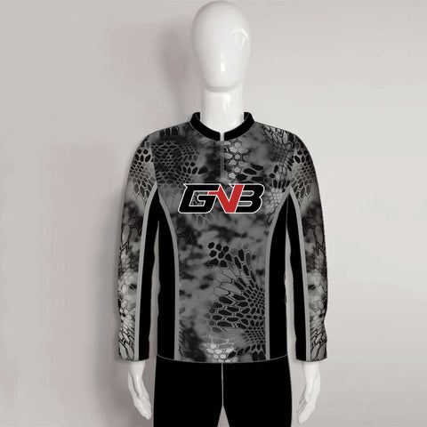 FJZ67 Gray Custom Fishing Jerseys 1/4 Zip