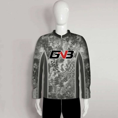 FJZ74 Gray Custom Performance Fishing Shirts