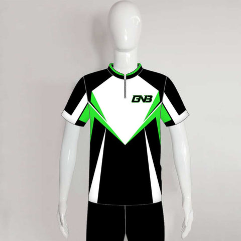 SJZ01 Black White Green Custom Competitive Shooting Jerseys