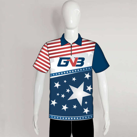 BJZ1 Patriotic Men's and Women's Personalized Bowling Jerseys