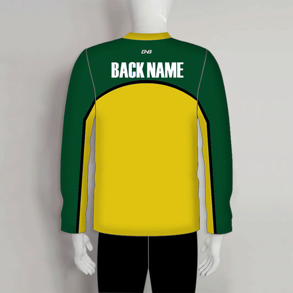 LAJZ13 Green Gold Long Sleeve Custom Archery Club Archer Jerseys