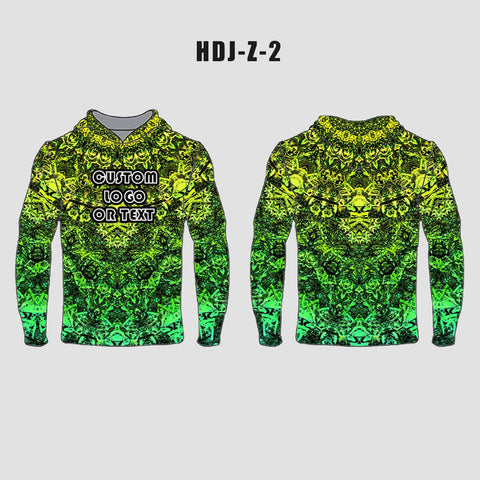 Green Yellow Mandala Abstract Custom EDM Rave Hoodie - YoungSpeeds