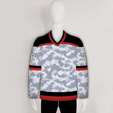Snow Digital Army Camo Pattern 3 Custom Blank Hockey Jerseys - YoungSpeeds