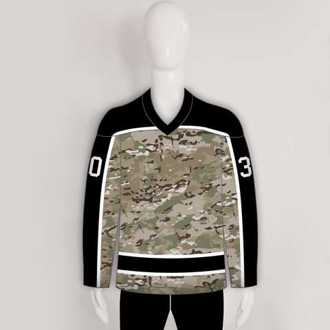 MultiCam Camouflage Pattern Custom Made Hockey Jerseys - YoungSpeeds