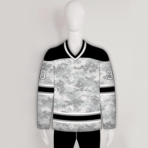 Snow Digital Camouflage Pattern 1 Custom Made Hockey Jerseys - YoungSpeeds