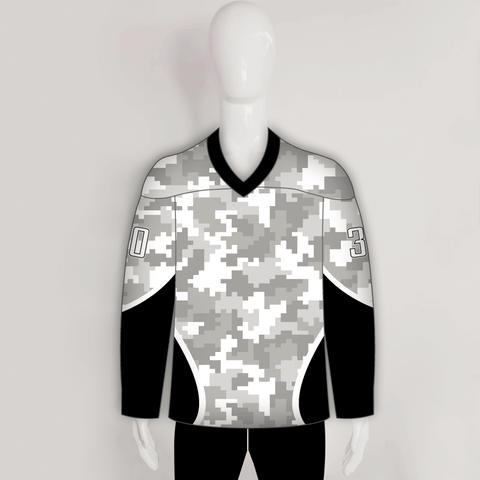 Snow Digital Camo Pattern 2 Hockey Jerseys Custom Made - YoungSpeeds