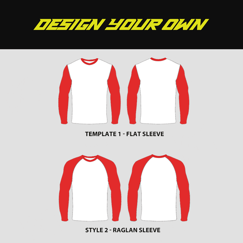 Sublimated Custom Long Sleeve Shirts - DESIGN YOUR OWN - YoungSpeeds