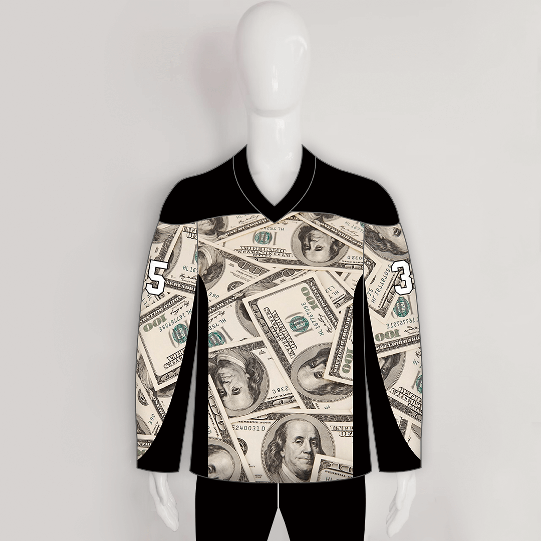 HJX6 Greenback Sublimated Custom Unique Hockey Jerseys - YoungSpeeds