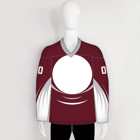 YS57 Maroon/White Custom Sublimated Ice Roller Hockey Jerseys Design - YoungSpeeds