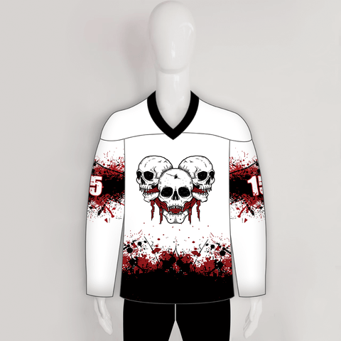 HJZ287 Three Headed Skull Sublimated Custom Cool Hockey Jerseys - YoungSpeeds